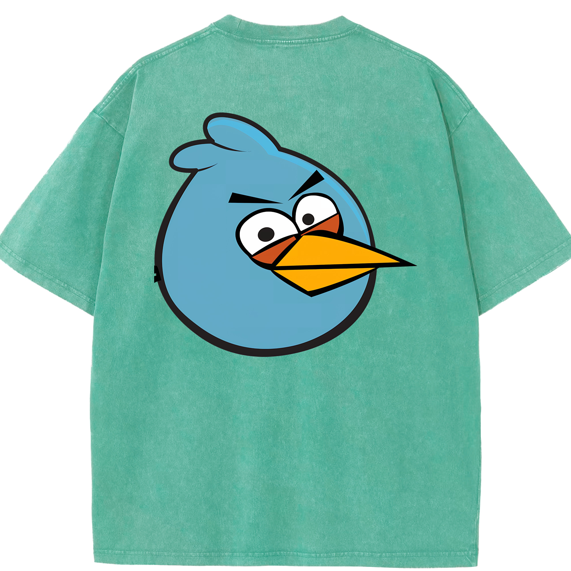 （画像用） Angry Birds アングリーバード 綿100% ヴィンテージ風 半袖Tシャツ（背面プリント）